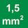 Nominal cross-section 1.5 mm²