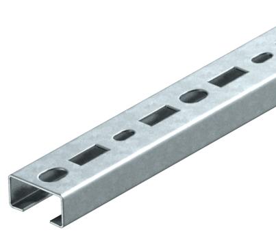 CML3518 profile rail, slot 17 mm, FS, perforated 2000 | 35 | 18 | 1,25 | Jeklo | neprekinjeno cinkano v ognju