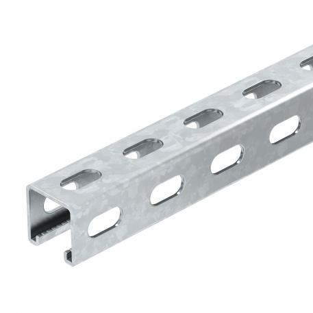 MS4141 mounting rail, slot 22 mm, FS, side perforation 1000 | 41 | 41 | 2,5 | neprekinjeno cinkano v ognju