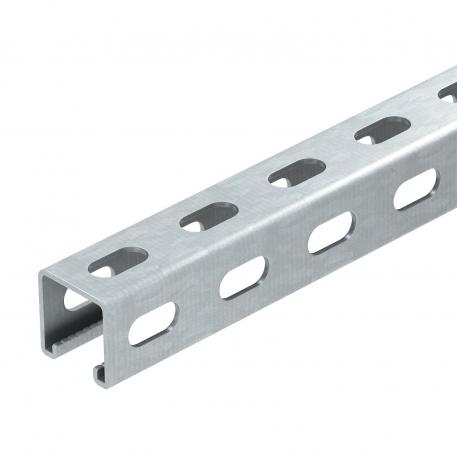 MS4141 mounting rail, slot width 22 mm, FT, side perforation 6000 | 41 | 41 | 2,5 | vroče pocinkano