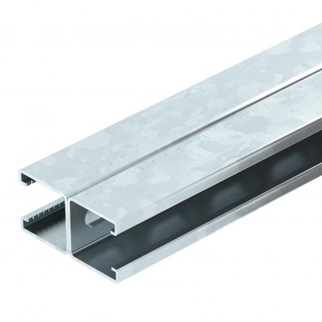 MS4182 mounting rail, slot 22 mm, double, FT, perforated  6000 | 41 | 82 | 2 | vroče pocinkano