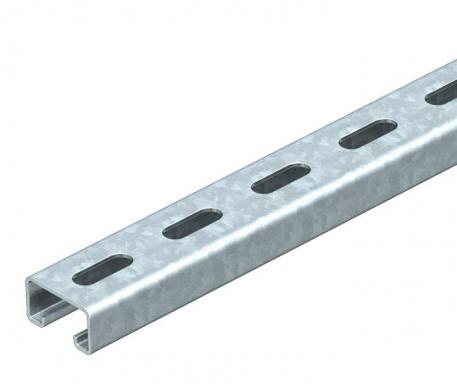 MS4121 mounting rail, slot 22 mm, FS, perforated  2000 | 41 | 21 | 2 | neprekinjeno cinkano v ognju