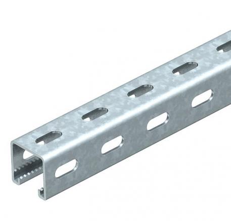 MS4141 mounting rail, slot width 22 mm, FT, side perforation 6000 | 41 | 41 | 2 | vroče pocinkano