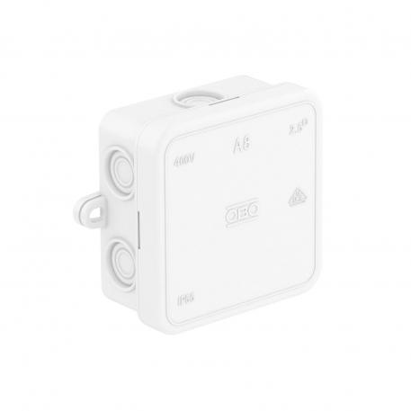 Junction box A 8 65x65x32 | 7 | IP55 | 7 vhodov za kable premera 5-14 mm | bela; RAL 9010