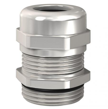 Cap nut cable gland, EMC spring contact, metric thread, nickel-plated