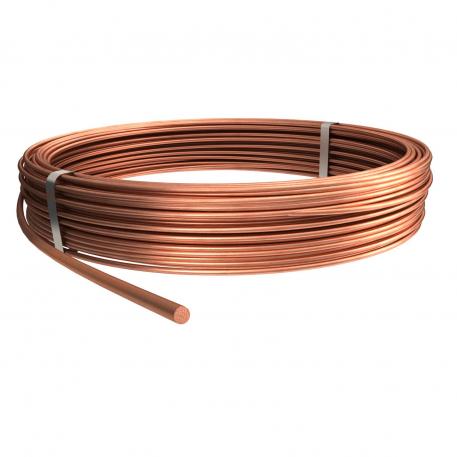 Round conductor, copper