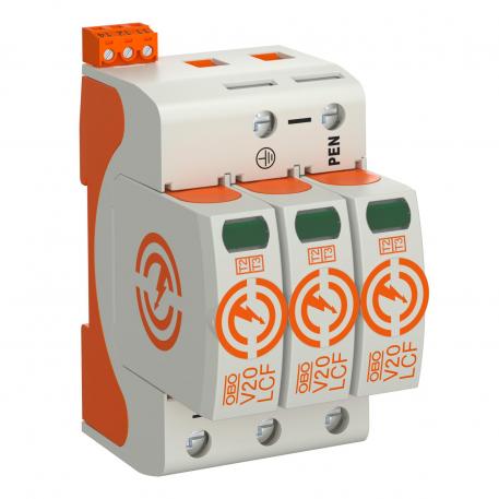 V20 surge arrester, leakage current-free, 3-pole + FS 3 | 280 | IP20