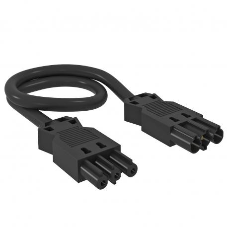 3-wire connection cable, PVC, cross-section 2.5 mm², Cable length 3 m, black