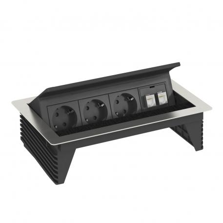 Deskbox DBK, 3 sockets, 2x RJ45 Cat. 6